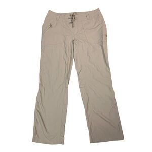 The North Face Khaki Ripstop Convertible Hiking Outdoor Cargo Pants sz 10 Short‎